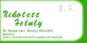 nikolett helmly business card